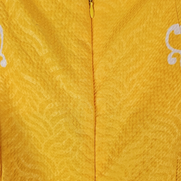 New York & Company Delightful Daisy Damask Jaquard Fit &Flare Women's Dress - Picture 5 of 8